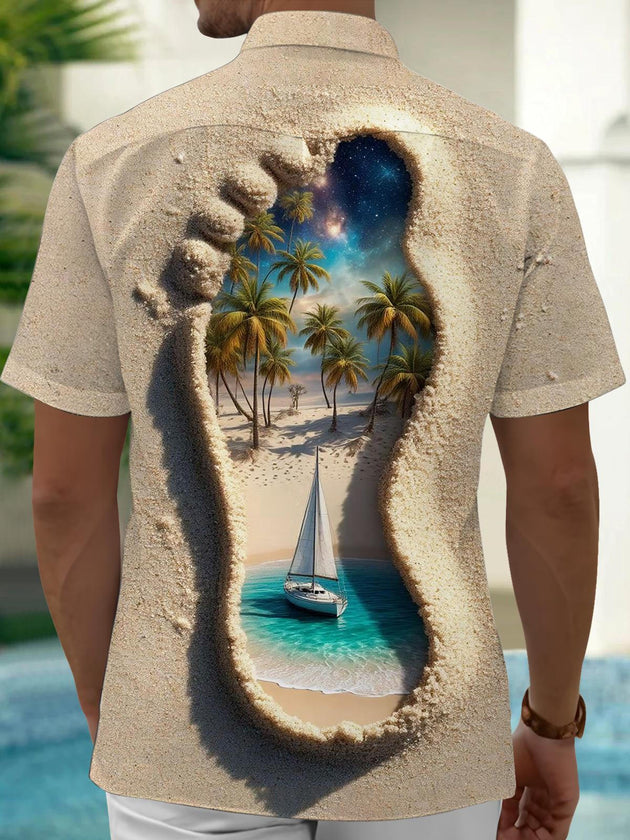 men's aloha shirt back view