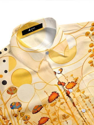 men's art print shirt side view