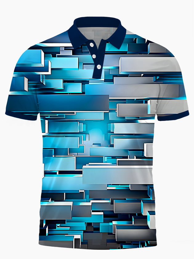 Men's short sleeve polo shirt front view