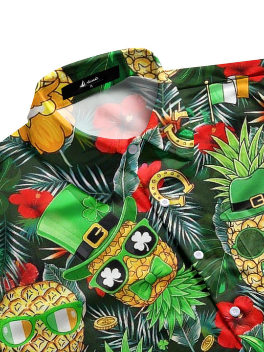 men's summer pattern shirt side view
