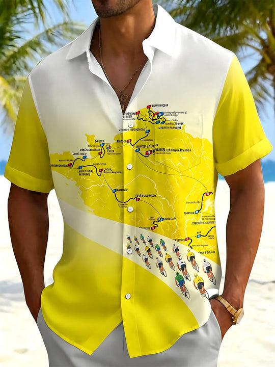 men's map print shirt front view