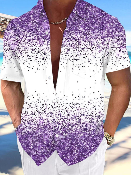 men's gradient print shirt front view
