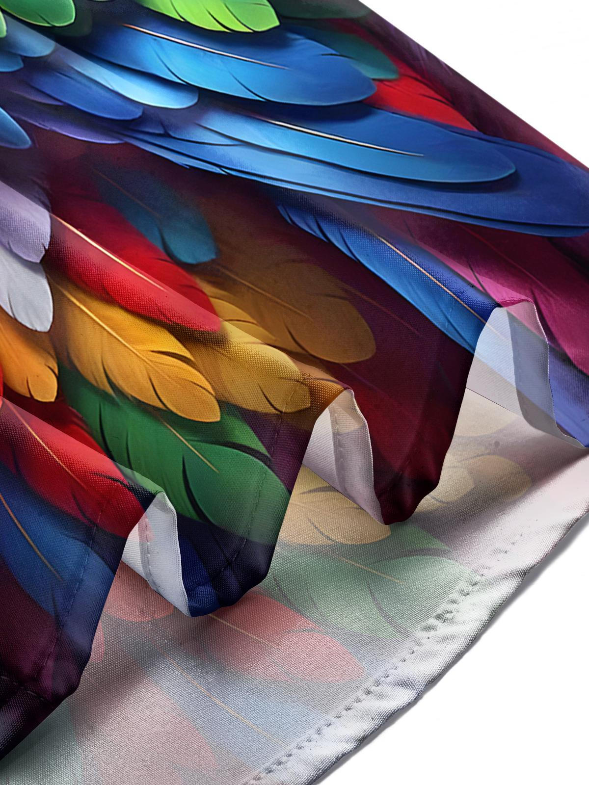 Parrot Feather Men's Pocket Short Sleeve Shirts