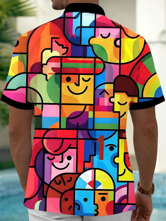 men's short sleeve pocket shirt back view