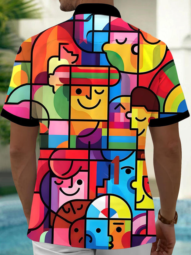 men's short sleeve pocket shirt back view