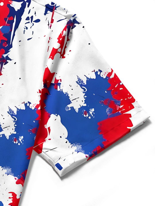 men's printed shirt close-up short sleeve