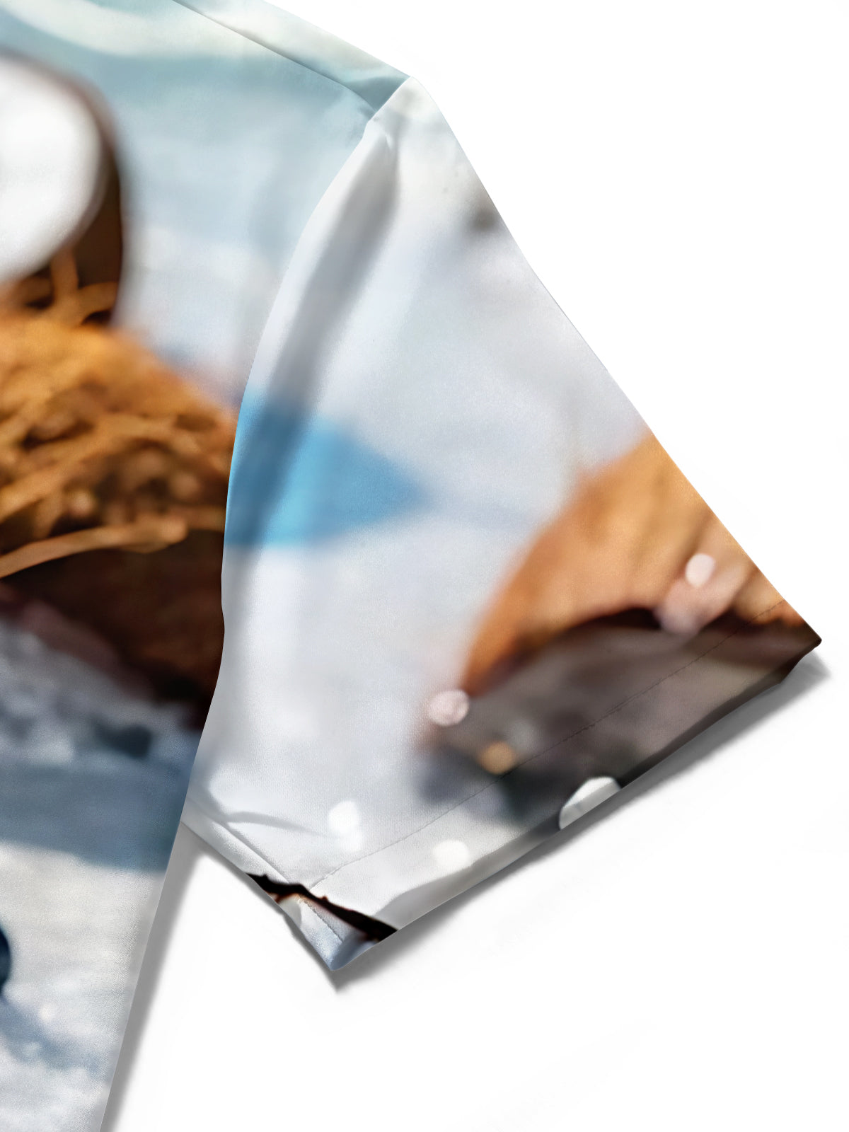 Blueberry Coconut Print Men's Pocket Short Sleeve Shirts