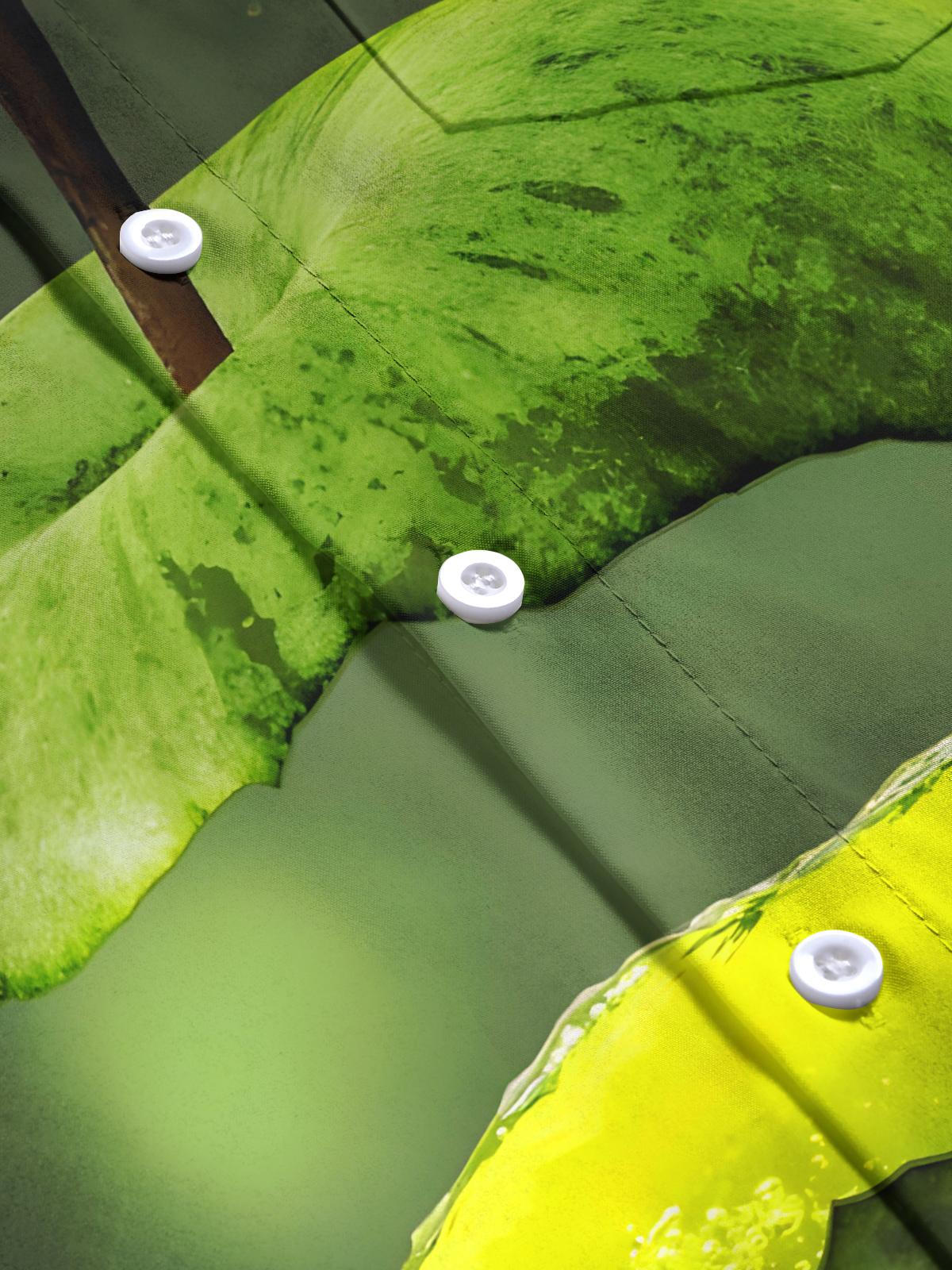 Apple Print Men's Pocket Short Sleeve Shirts