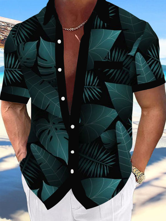 men's patterned sweater shirt front view