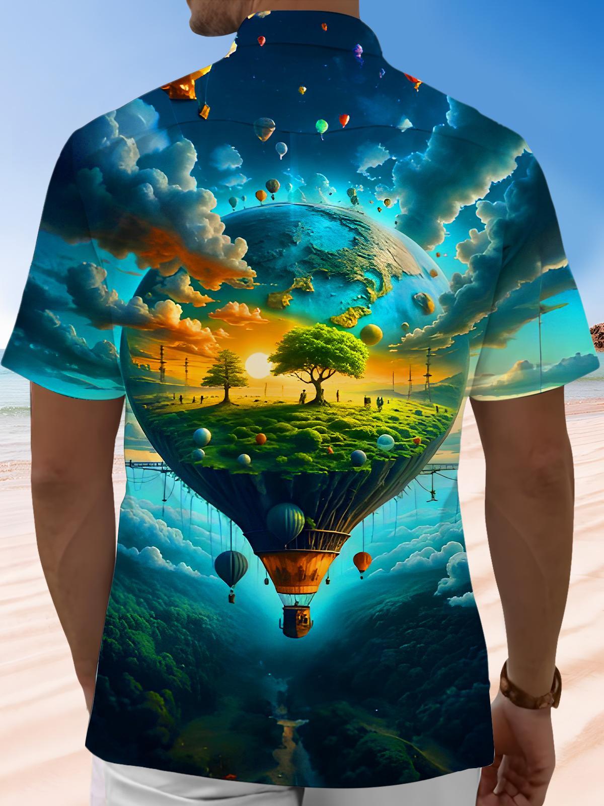 men's artistic design shirt back view