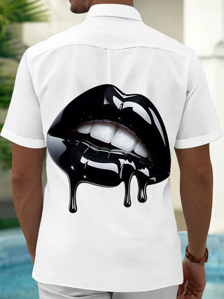 men's short sleeve shirt side view