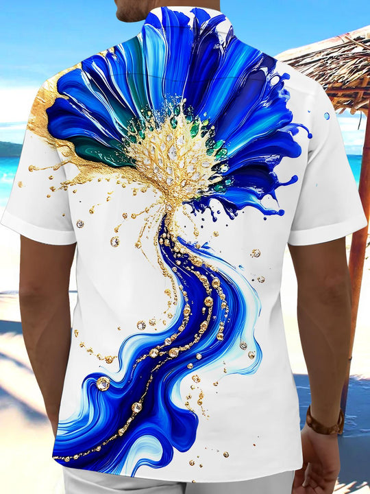 men's aloha shirt back view