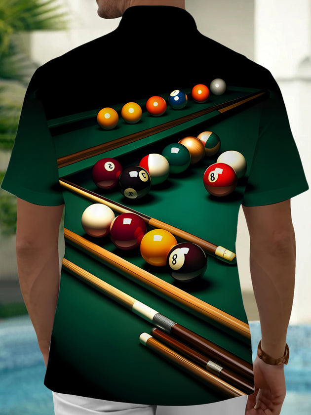 Billiards Men's Pocket Short Sleeve Shirts
