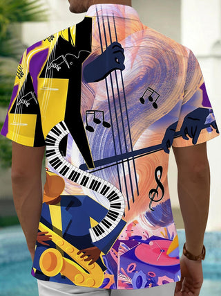 men's band shirt back view
