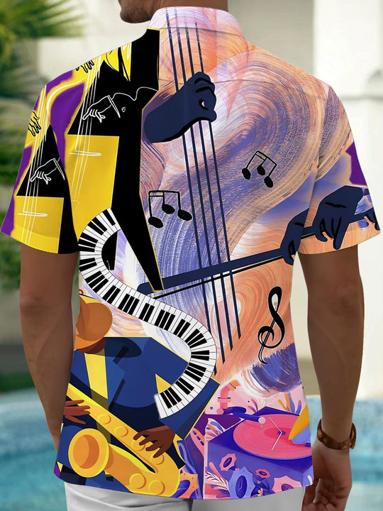 men's band shirt back view