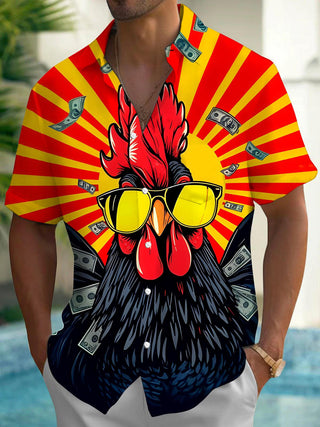 Men's pocket short sleeve shirt front view