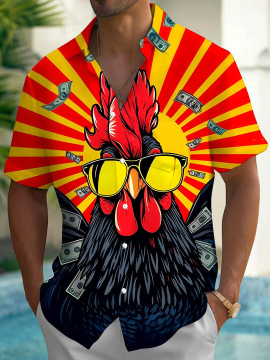 Men's pocket short sleeve shirt front view