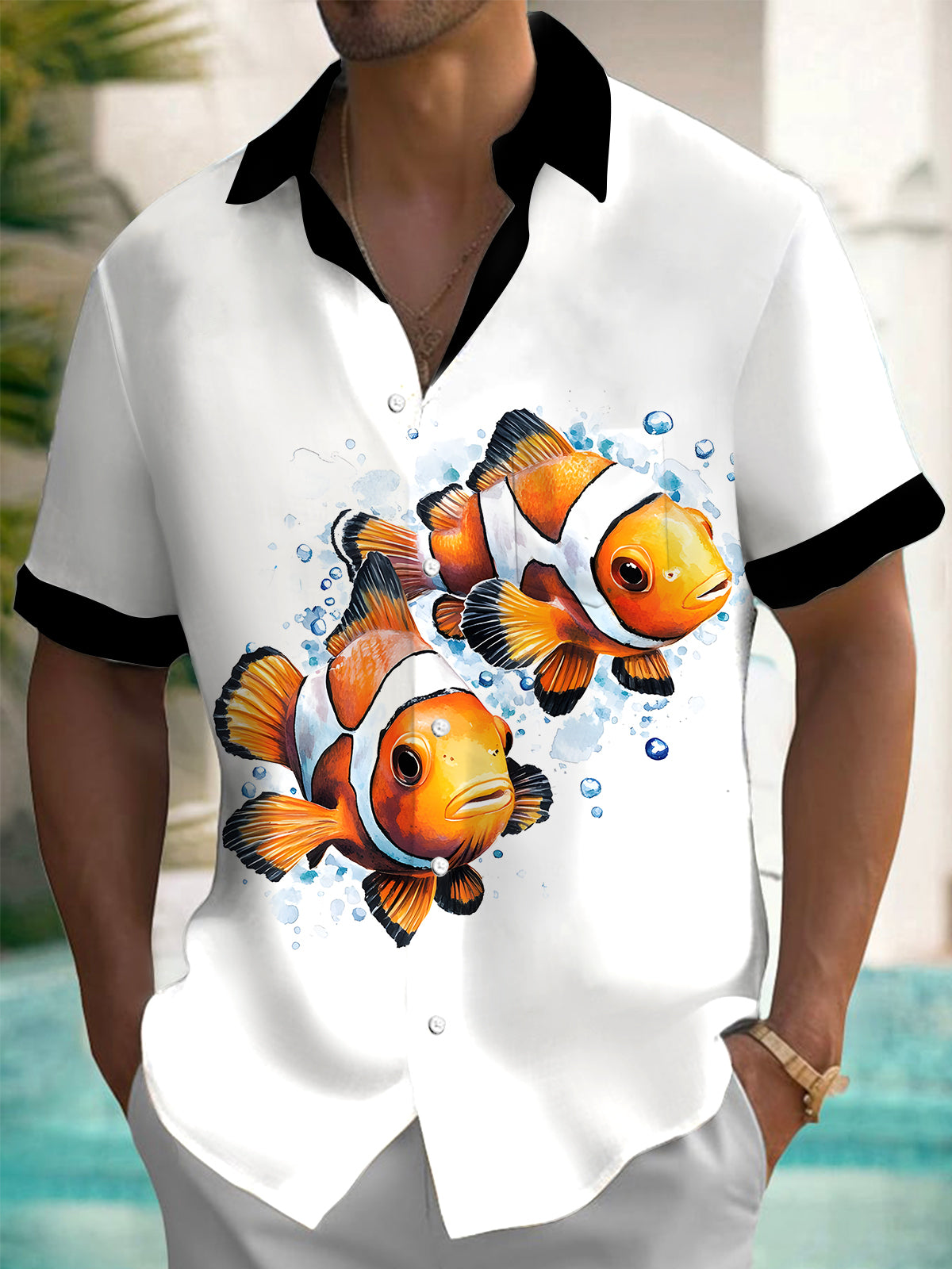 Fish Men's Pocket Short Sleeve Shirts