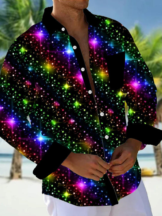 men's tie dye shirt front view