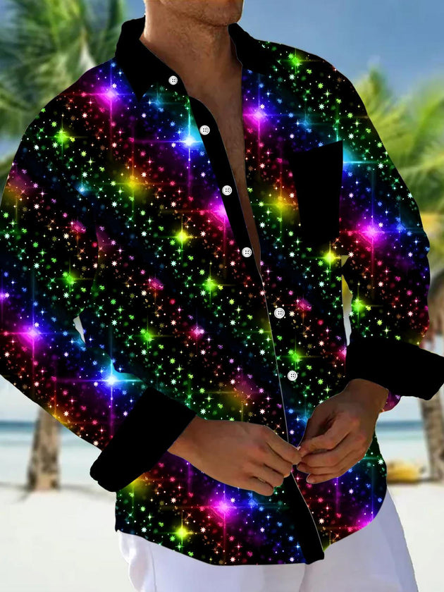 men's tie dye shirt front view
