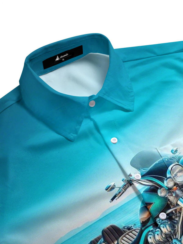 men's short sleeve shirt side view