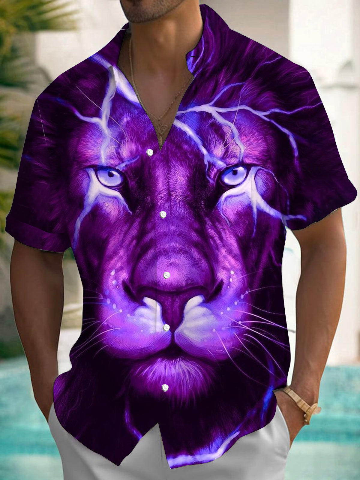 Lion Men's Pocket Short Sleeve Shirts