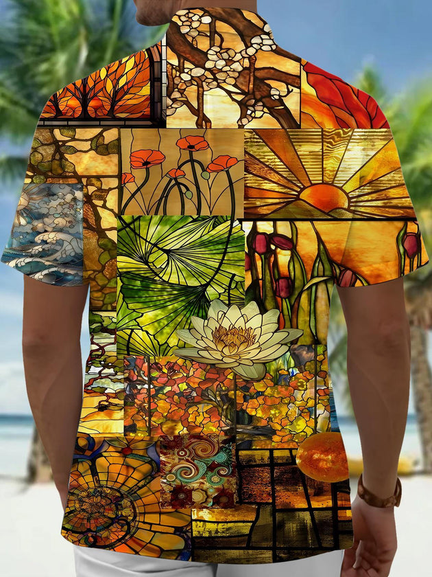 men's botanical shirt side view