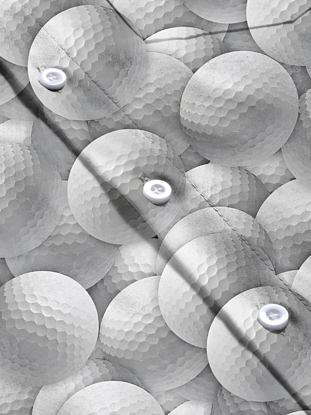 Golf Print Men's Pocket Short Sleeve Shirts