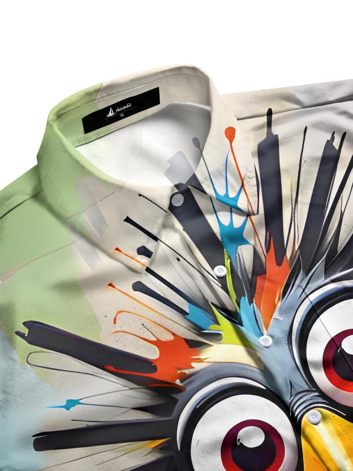 Funny Bird Men's Pocket Short Sleeve Shirts