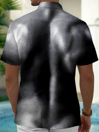 men's short sleeve shirt side view