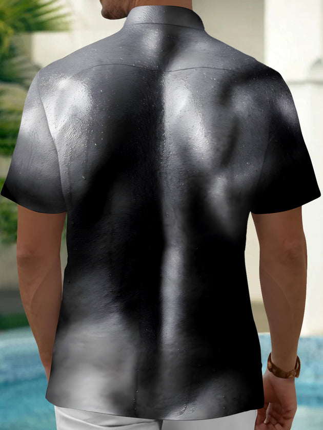 men's short sleeve shirt side view