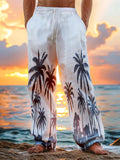 Coconut Tree Men's Casual Elastic Waist Pants