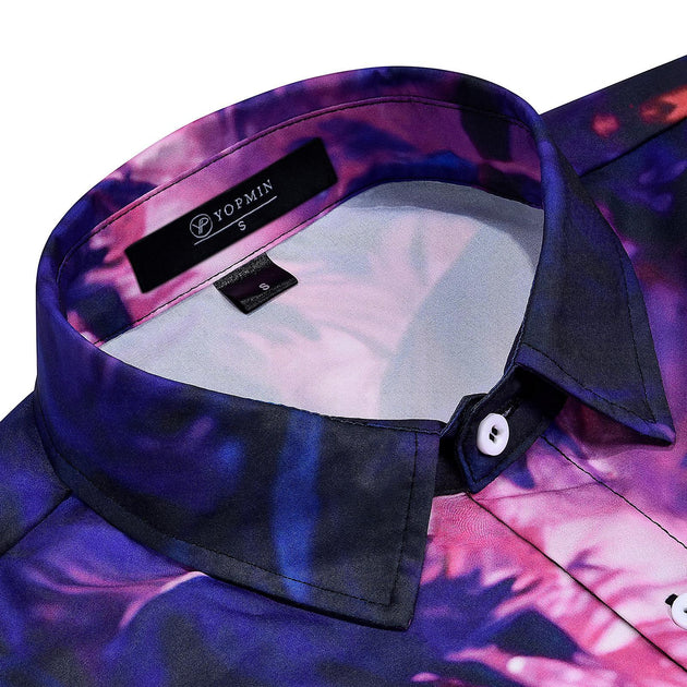 Men Beach Shirts Parrot Hawaiian Button Up Summer Casual Shirts Loose Fit Vacation Tops for Vacation Dating Travel security