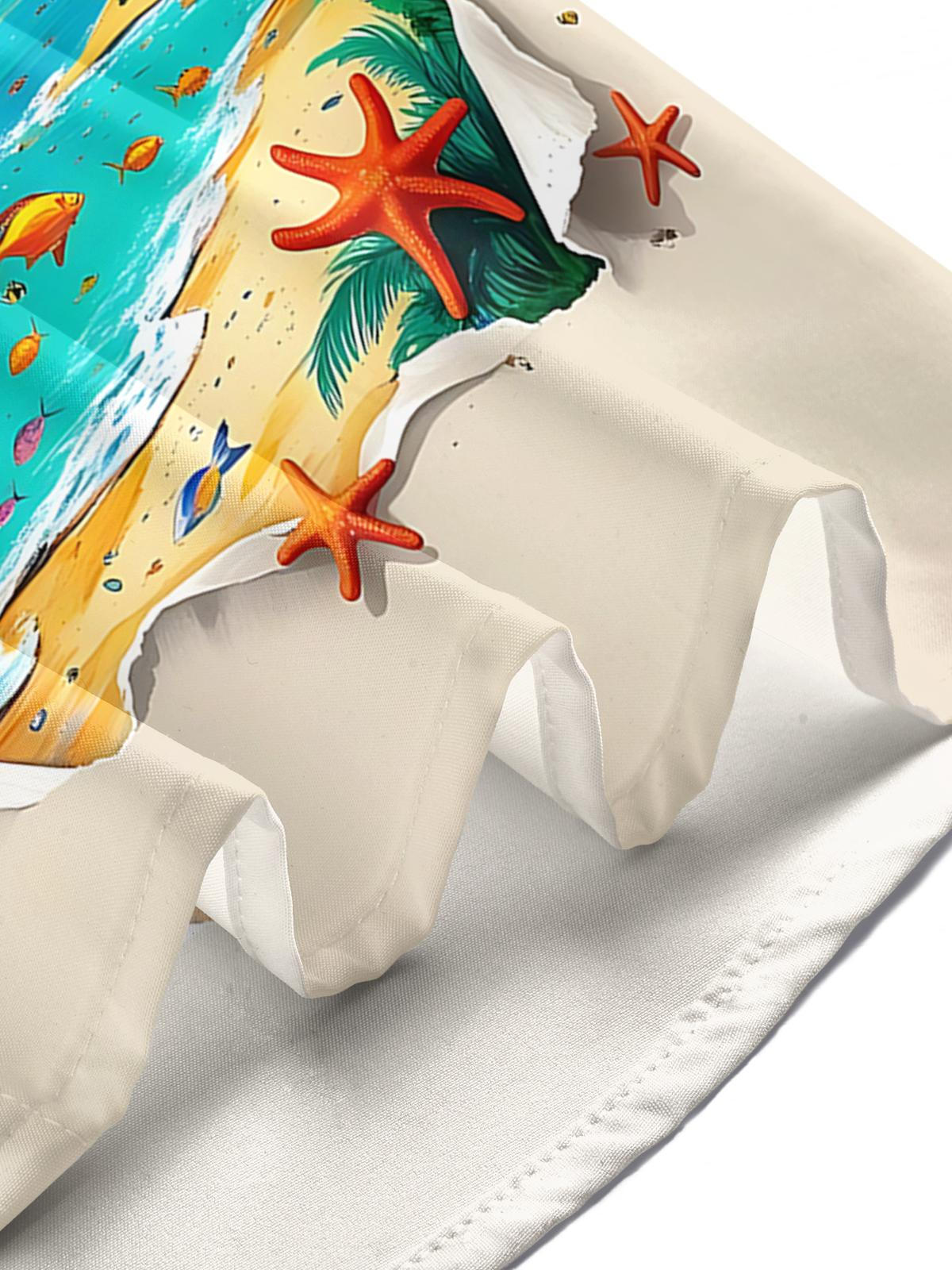 Hawaiian Print Men's Pocket Short Sleeve Shirts