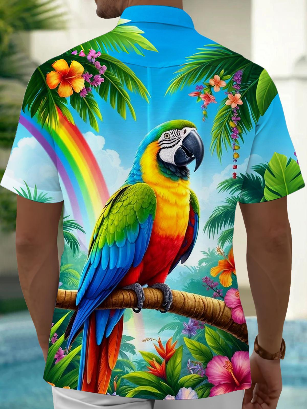men's aloha shirt back view
