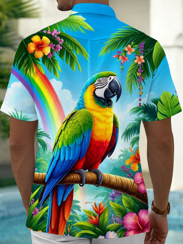 men's aloha shirt back view