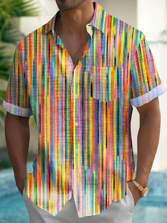 men's patterned sweater shirt front view