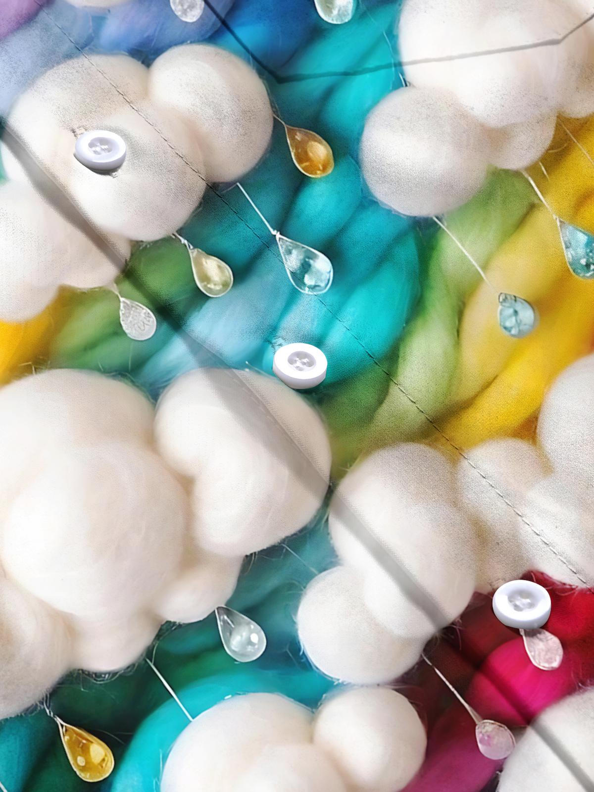 Cloud Print Men's Pocket Short Sleeve Shirts