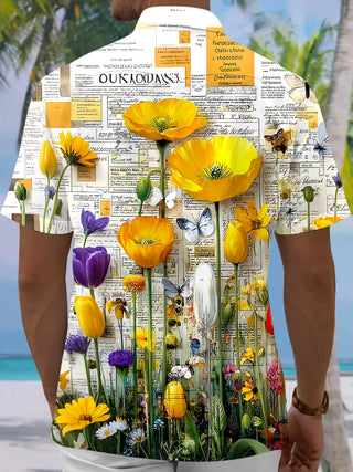 men's aloha shirt back view