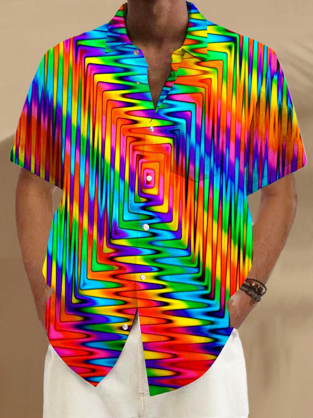 men's patterned sweater shirt front view