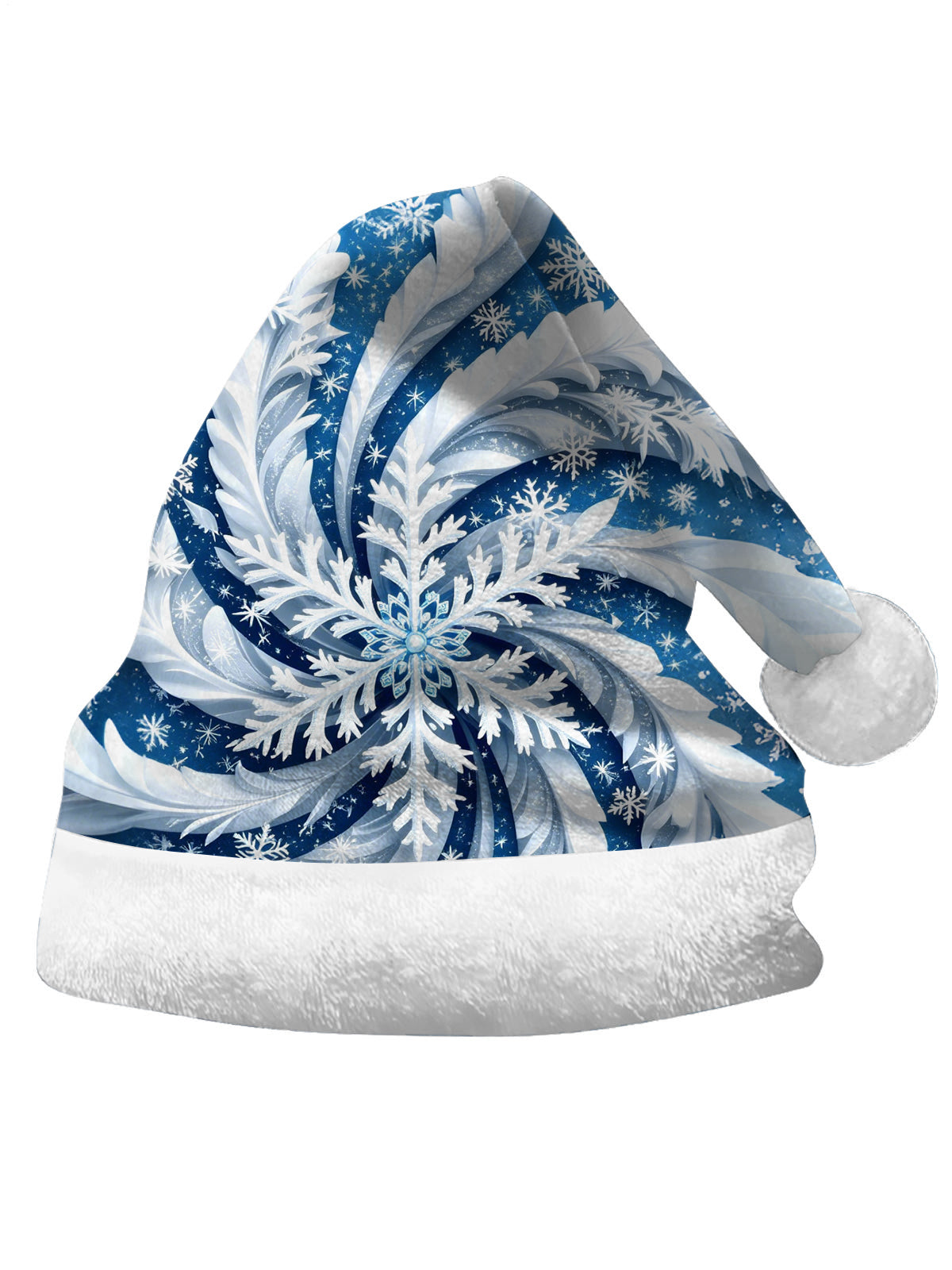 Snowflake Print Men's Print Christmas Hat