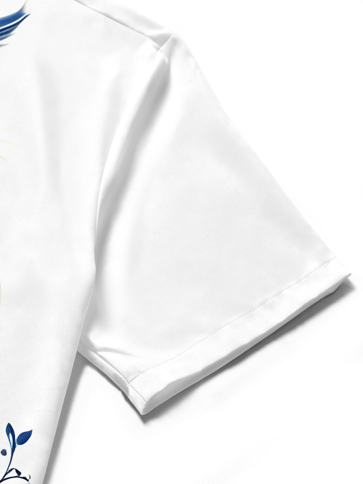 Cat Floral Men's Pocket Short Sleeve Shirts