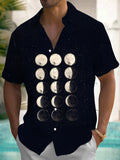 Moon Men's Pocket Short Sleeve Shirts