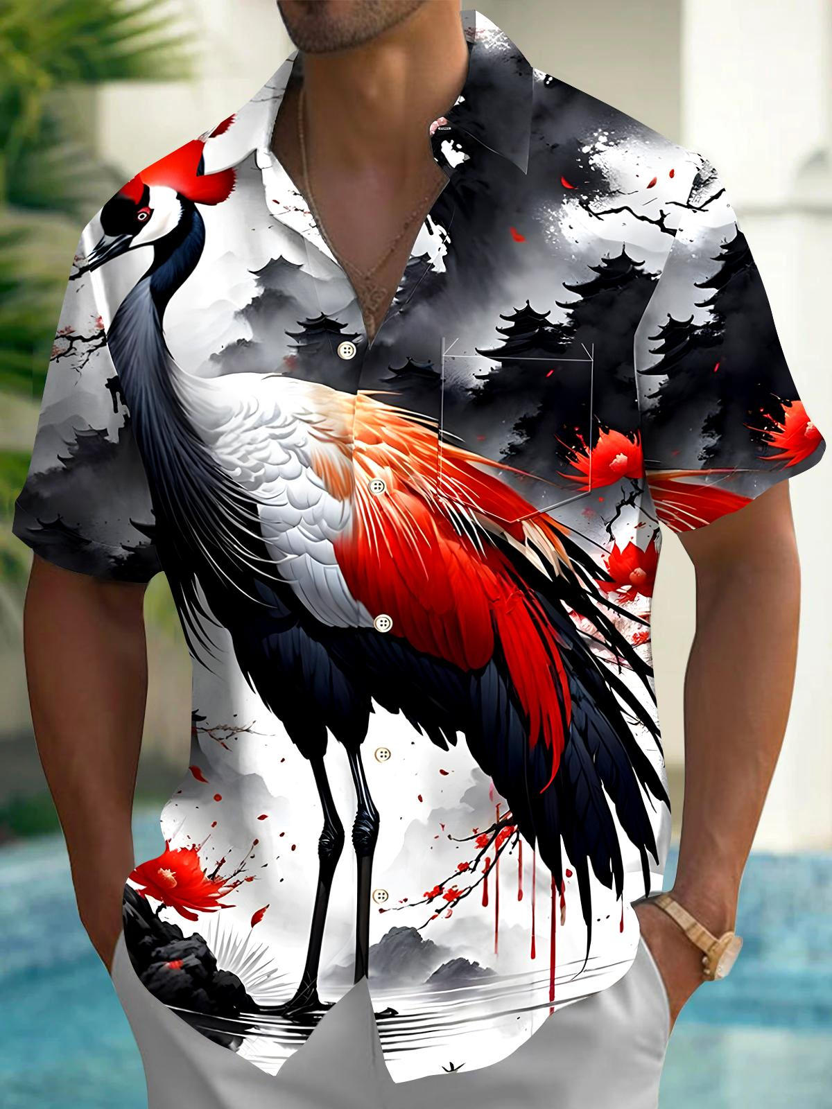 Crane Men's Pocket Short Sleeve Shirts