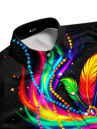 men's tie-dye shirt side view