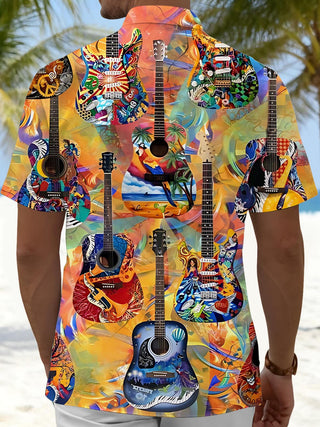 men's aloha shirt back view