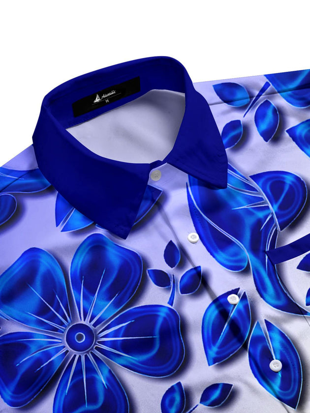 Men's floral full sleeve shirt side view botanical