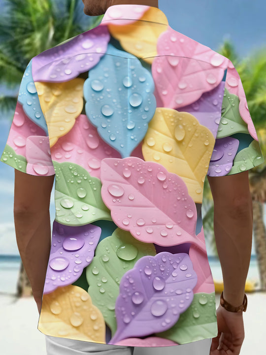 men's colorful shirt back view