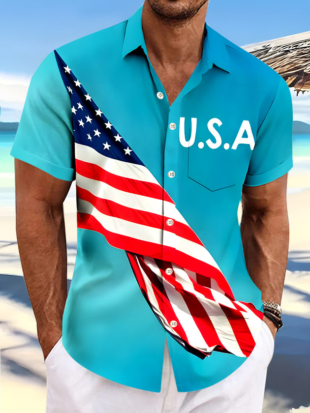 men's shirt front view Independence Day