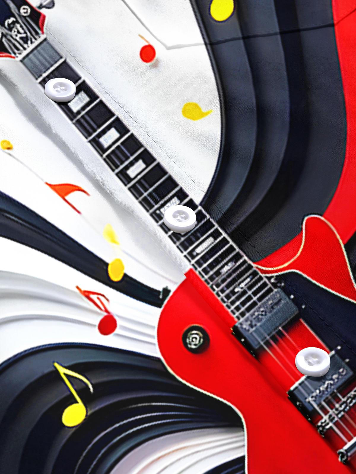 Guitar Men's Pocket Short Sleeve Shirts